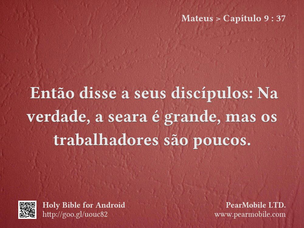 Mateus, Capítulo 9:37
